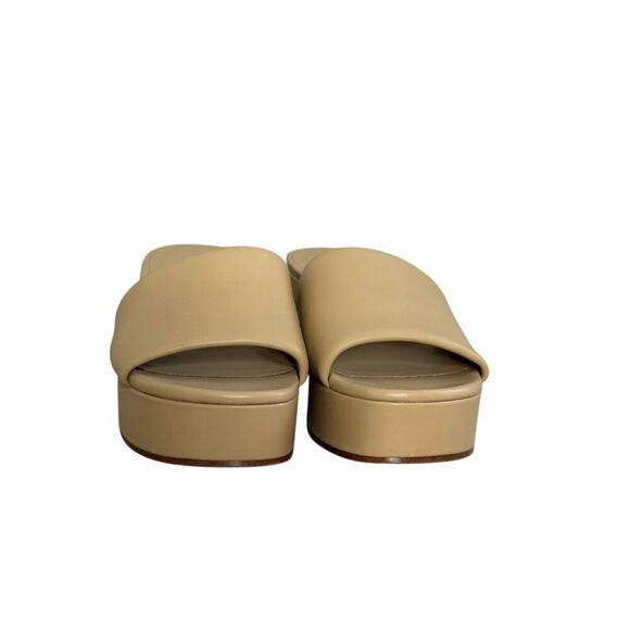 Vince Leather Slide Sandal Size 7US Chunky Block Heel - Picture 4 of 9